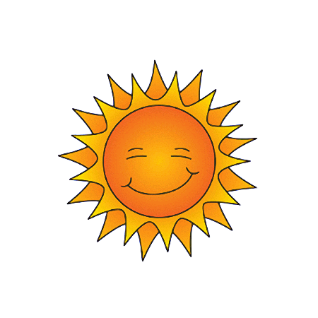 Yellow Smiley Sun Tattoo Design